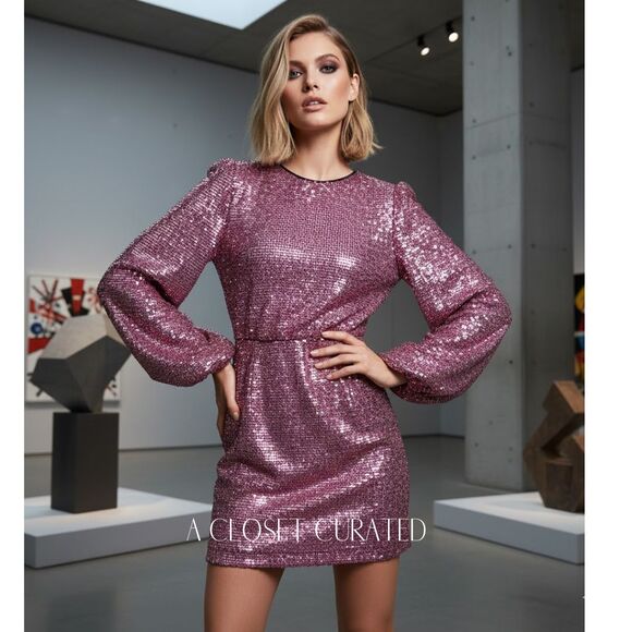 RHODE Dresses & Skirts - Rhode Isa Sequin Mini Dress 8 Purple NWT